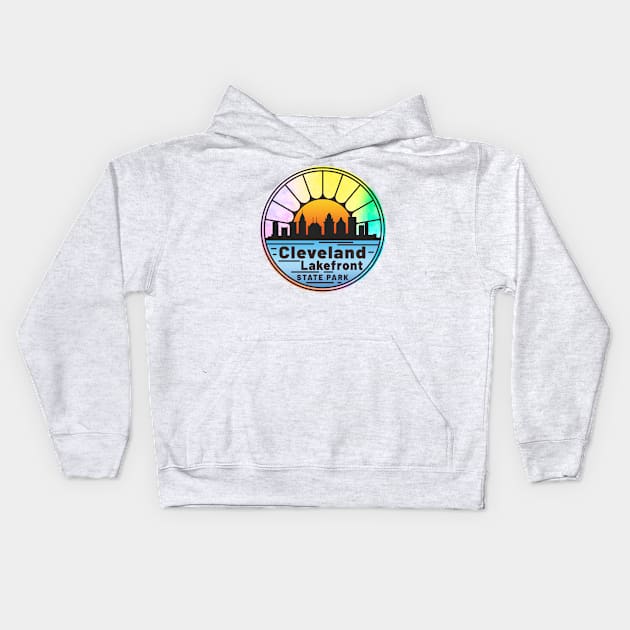 Cleveland Lakefront State Park Ohio OH Lake Erie Metro Parks Edgewater Euclid Beach Kids Hoodie by TravelTime